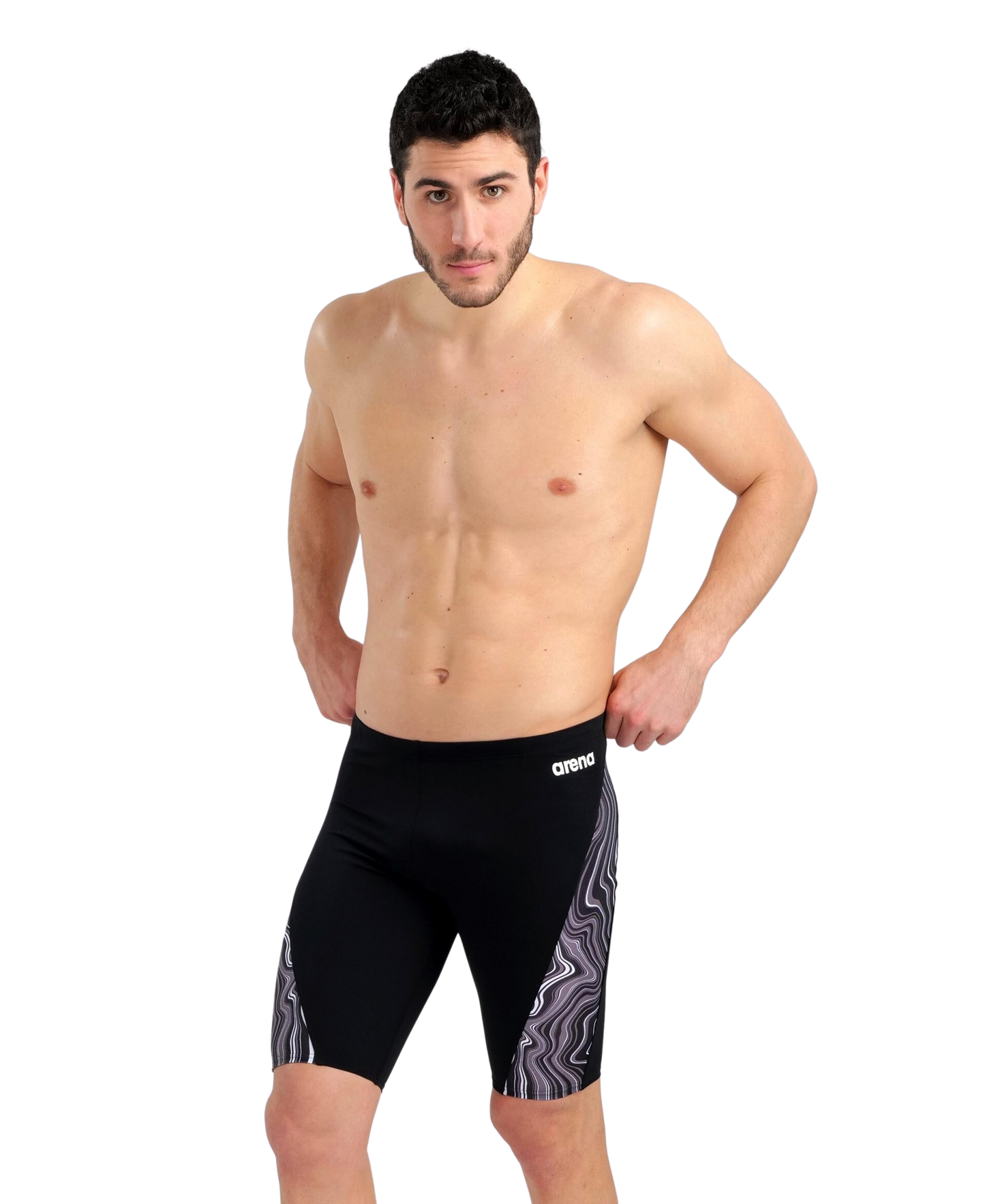 Arena Men's Marbled Jammer - Black Multi - FINAL SALE