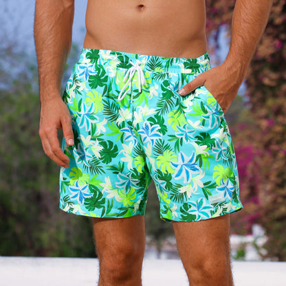 Kulani Kinis Men's Swim Trunks - Neon Splice