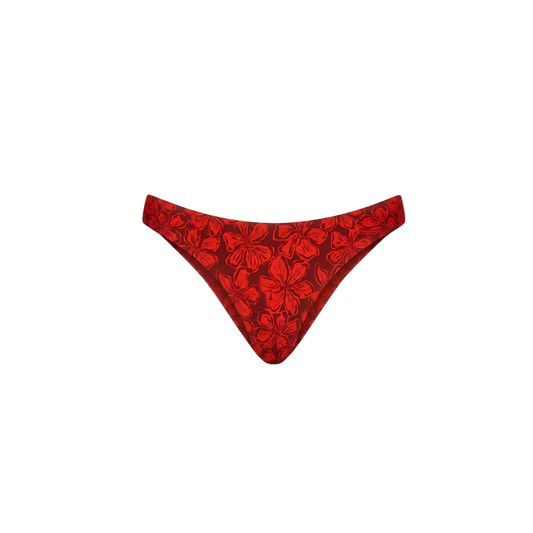 Kulani Kinis Minimal Full Coverage Bikini Bottom - Sassy Sangria