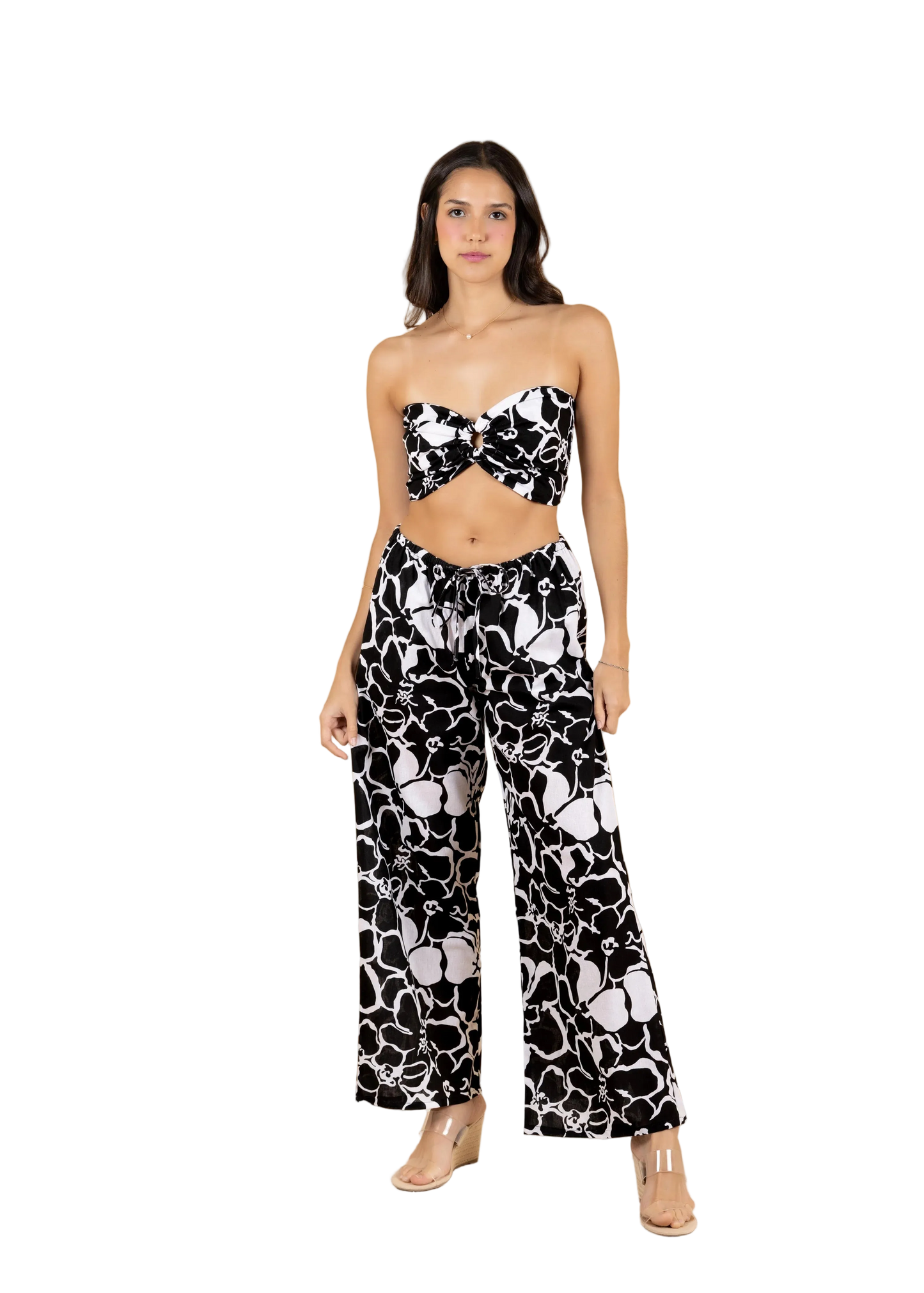 Seaspice Solana Drawstring Wide Leg Pants - Moonflower