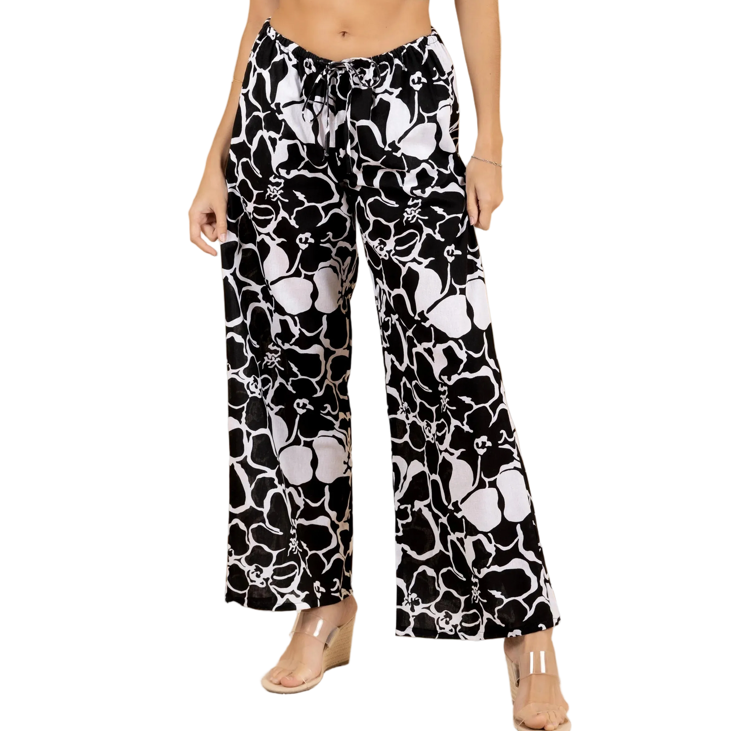 Seaspice Solana Drawstring Wide Leg Pants - Moonflower