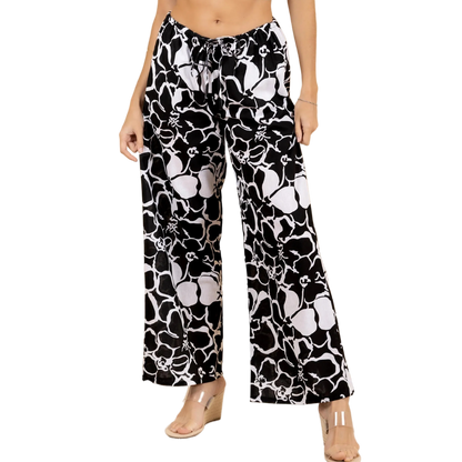 Seaspice Solana Drawstring Wide Leg Pants - Moonflower - FINAL SALE