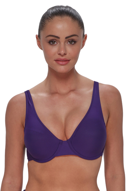 Sunsets Ally Underwire D/DD Cup Bikini Top - Paradise Plum