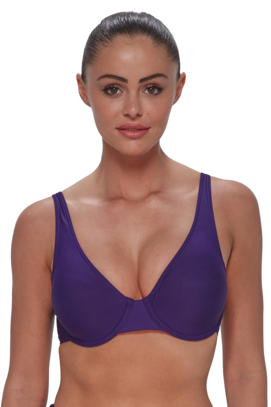 Sunsets Ally Underwire D/DD Cup Bikini Top - Paradise Plum