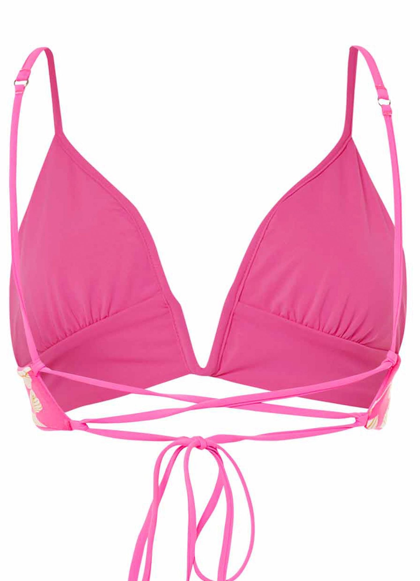 Maaji Parade Long Line Triangle Bikini Top - Radiant Pink