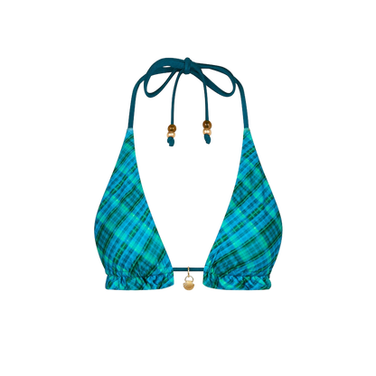 Kulani Kinis Frill Halter Bralette Bikini Top - Tropic Dip