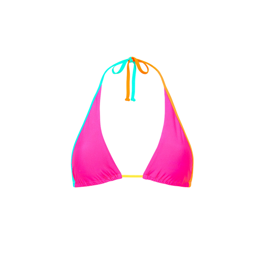 Kulani Kinis Bind Tie Halter Bikini Top - Confetti