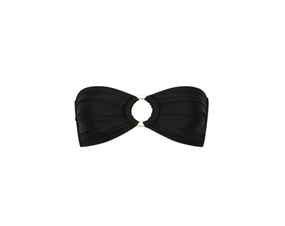 Kulani Kinis Strapless Bandeau Bikini Top - Moonlight Black