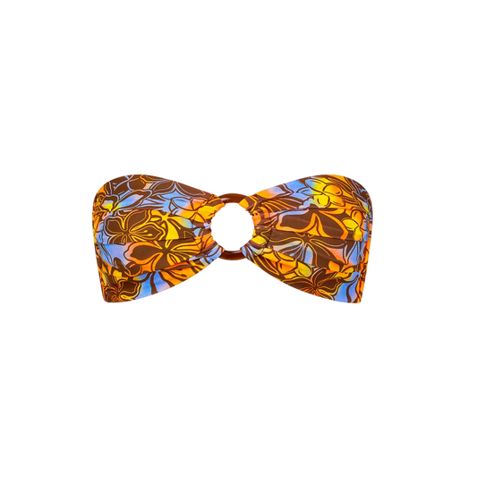 Kulani Kinis Strapless Bandeau Bikini Top - Frangipani Fizz