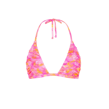 Kulani Kinis Gathered Stitch Bralette Bikini Top - Petal Pop