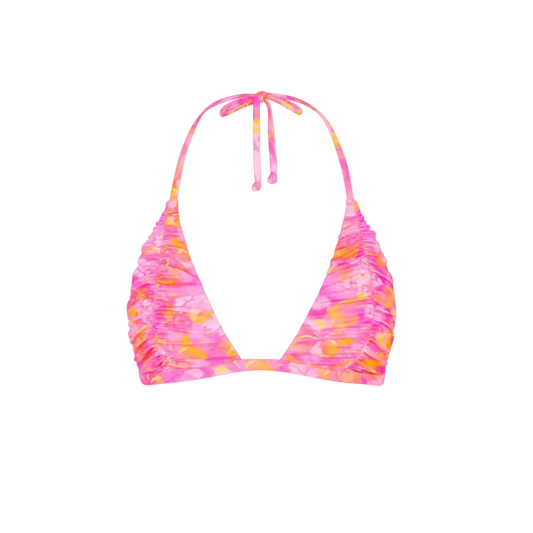Kulani Kinis Gathered Stitch Bralette Bikini Top - Petal Pop
