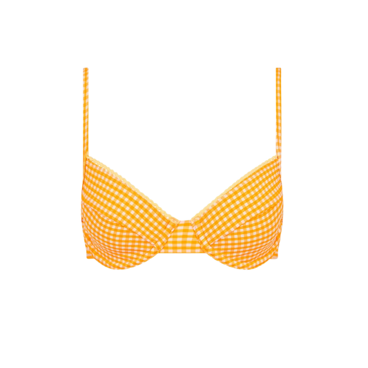 Kulani Kinis Ditzy Underwire Bra Bikini Top - Orange Cream