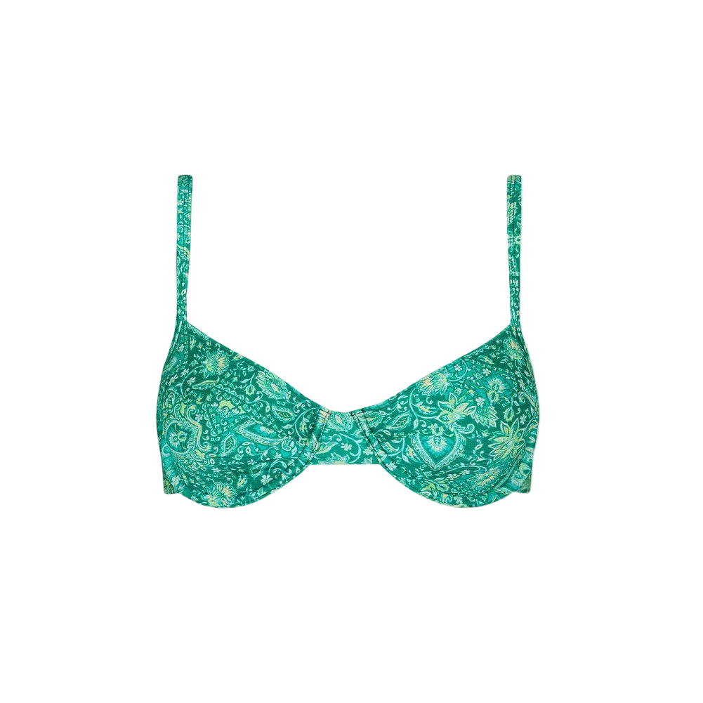 Kulani Kinis Ditzy Underwire Bikini Top - Emerald Aura