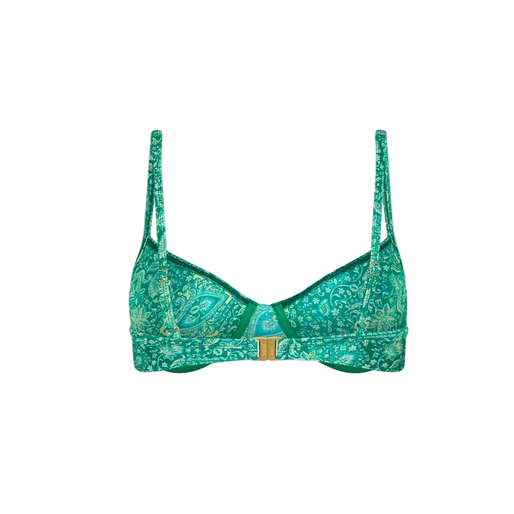 Kulani Kinis Ditzy Underwire Bikini Top - Emerald Aura