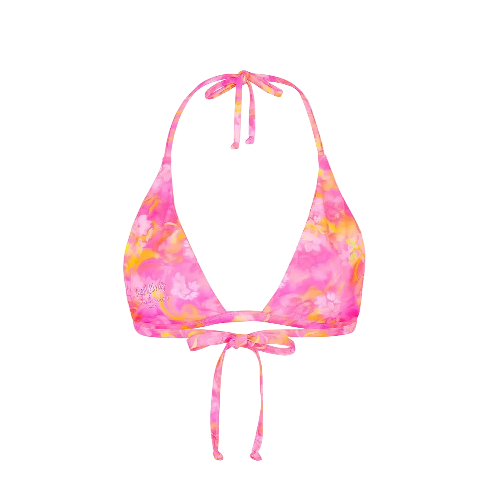 Kulani Kinis Gathered Stitch Bralette Bikini Top - Petal Pop