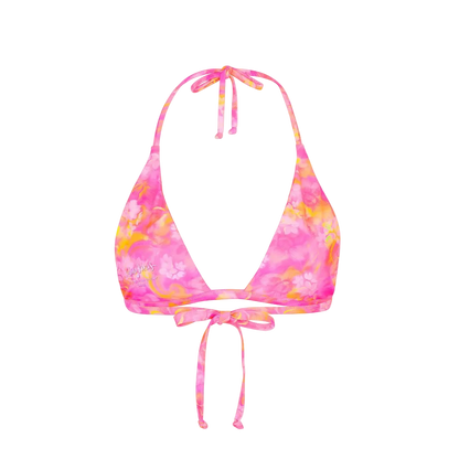 Kulani Kinis Gathered Stitch Bralette Bikini Top - Petal Pop