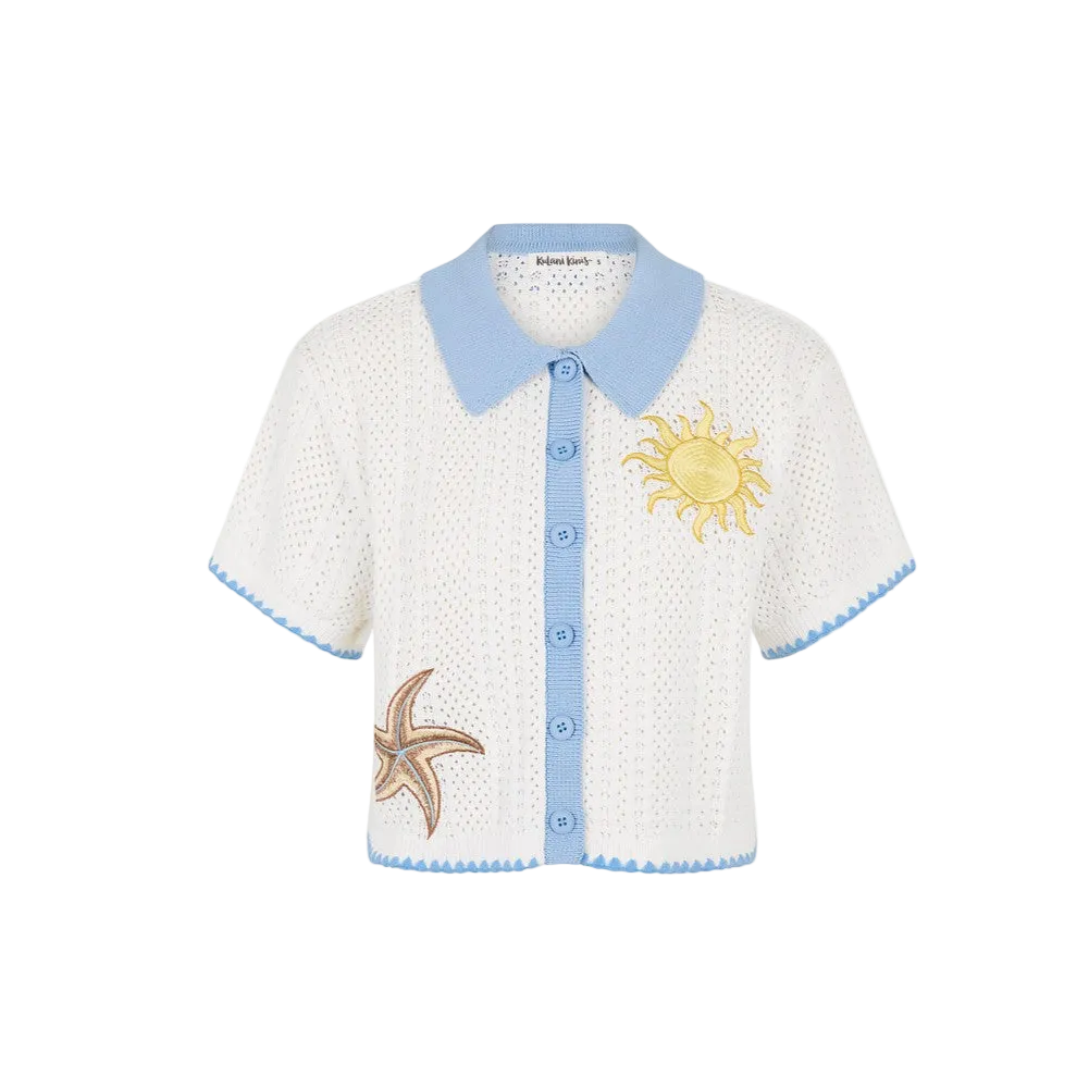 Kulani Kinis Sunchaser Knit Polo - Ocean Dreamer