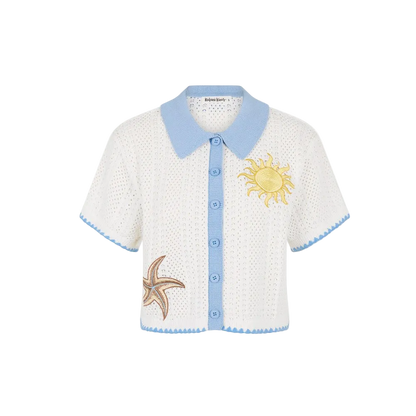 Kulani Kinis Sunchaser Knit Polo - Ocean Dreamer