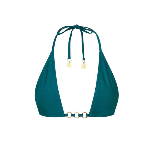 Kulani Kinis Trio Ring Triangle Bikini Top  - Laguna Haze