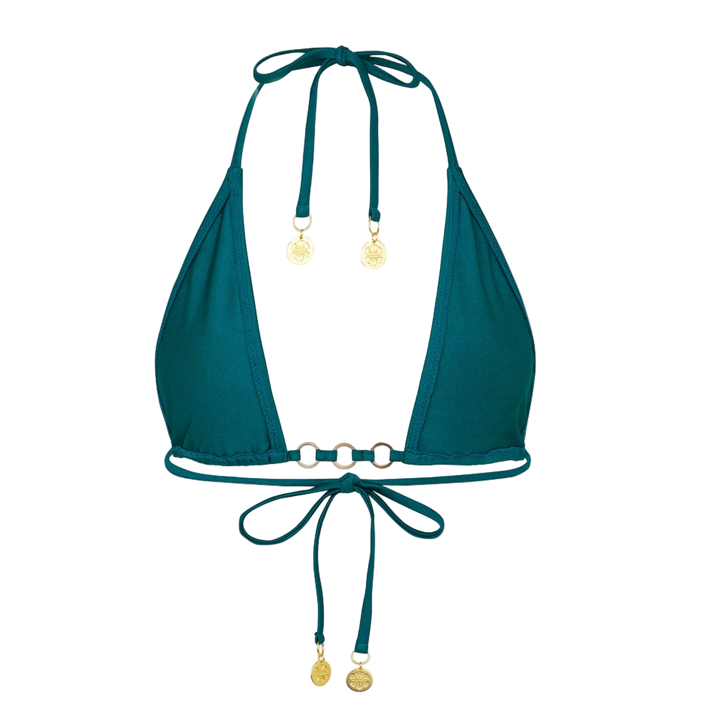Kulani Kinis Trio Ring Triangle Bikini Top  - Laguna Haze