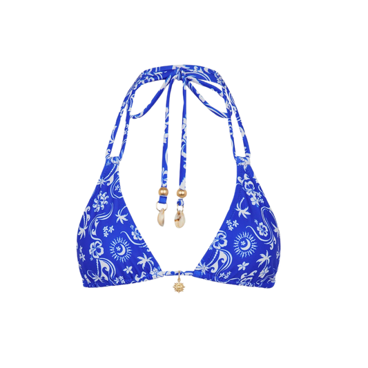 Kulani Kinis Simple Strap Halter Bikini Top - Surfside
