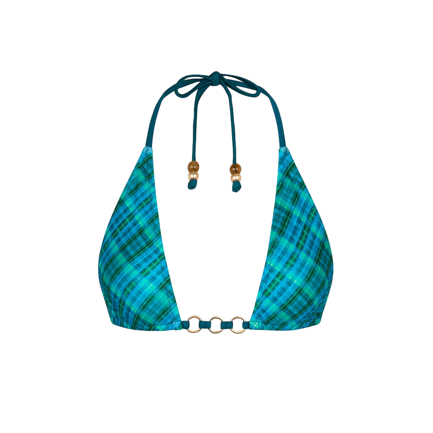 Kulani Kinis Trio Ring Triangle Bikini Top  - Tropic Dip