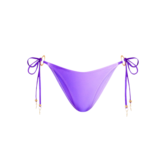 Kulani Kinis Ring Cheeky Tie Side Bikini Bottom - Amethyst