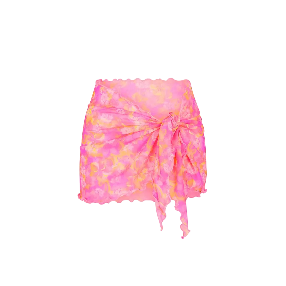 Kulani Kinis Mini Mesh Sarong - Petal Pop
