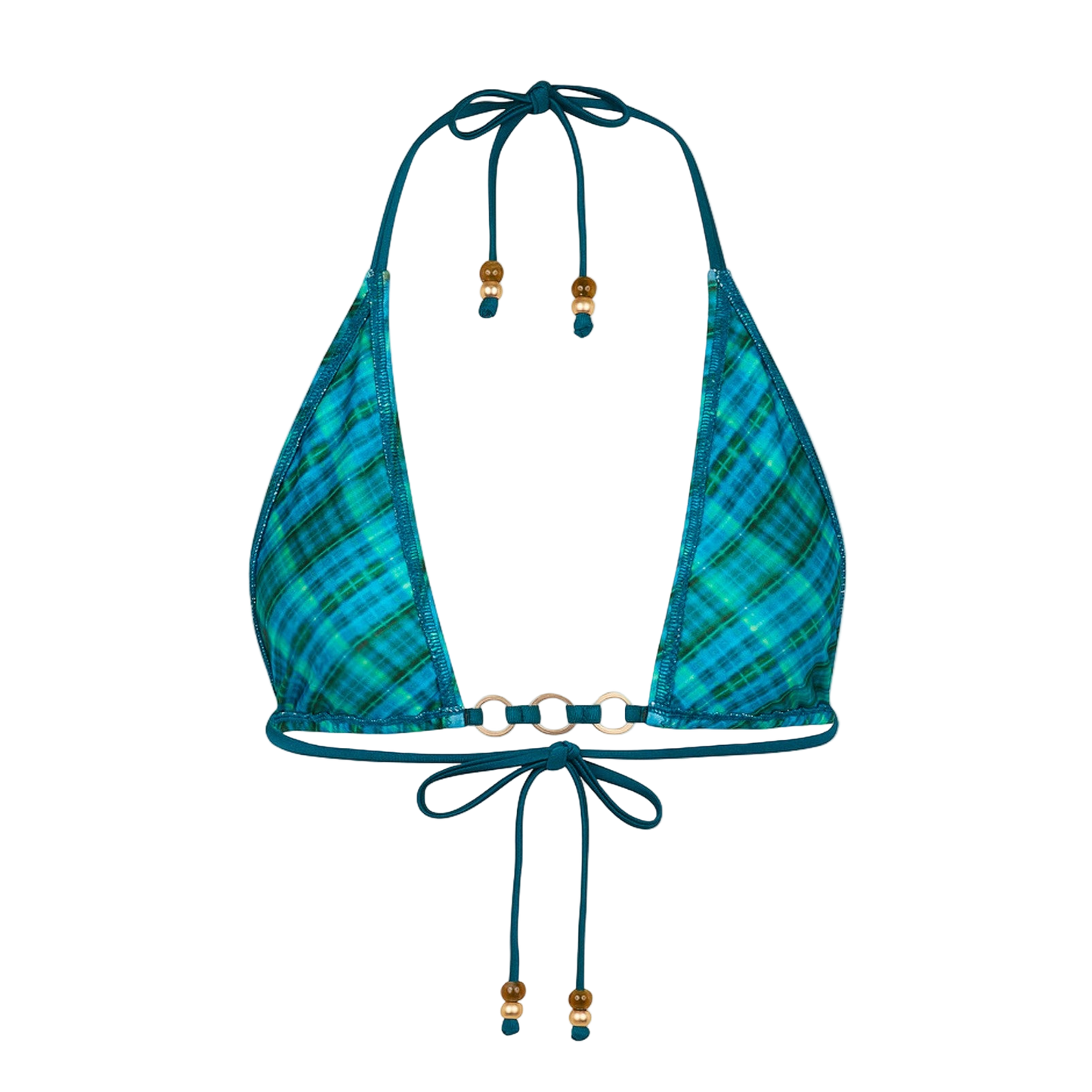 Kulani Kinis Trio Ring Triangle Bikini Top  - Tropic Dip