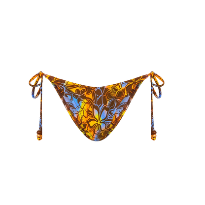 Kulani Kinis Dipped Cheeky Tie Bikini Bottom - Frangipani Fizz - FINAL SALE