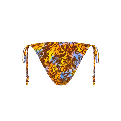 Kulani Kinis Dipped Cheeky Tie Bikini Bottom - Frangipani Fizz - FINAL SALE