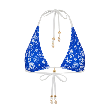 Kulani Kinis Classic Tie Halter Bikini Top - Surfside