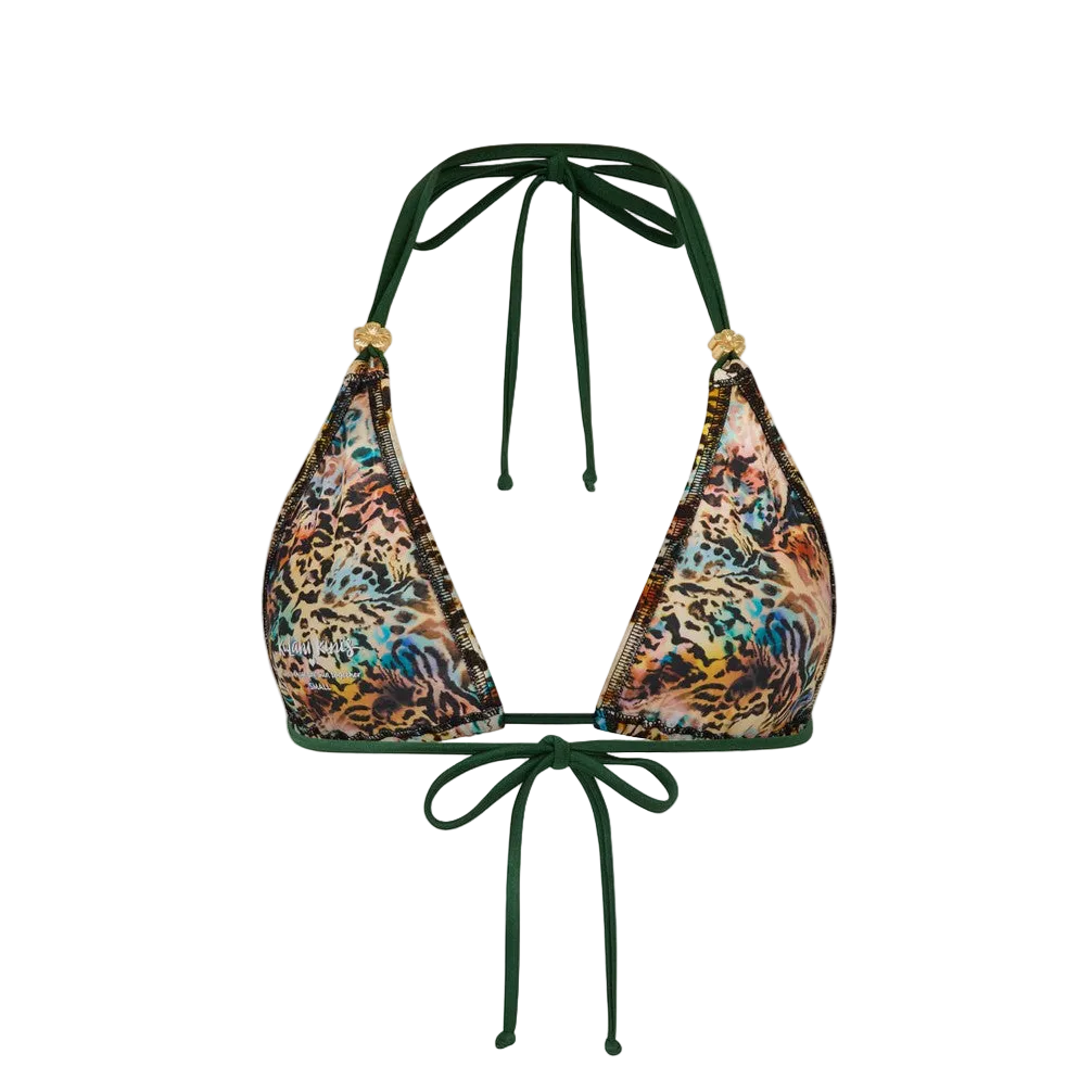 Kulani Kinis Beaded Halter Bralette Bikini Top - Sundaze