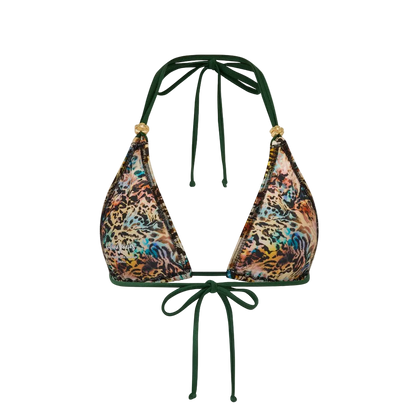 Kulani Kinis Beaded Halter Bralette Bikini Top - Sundaze
