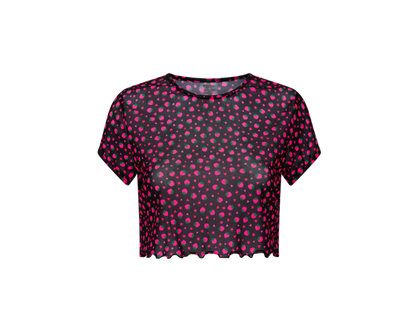 Kulani Kinis Mesh Cropped Tee - Ruby Kisses - FINAL SALE