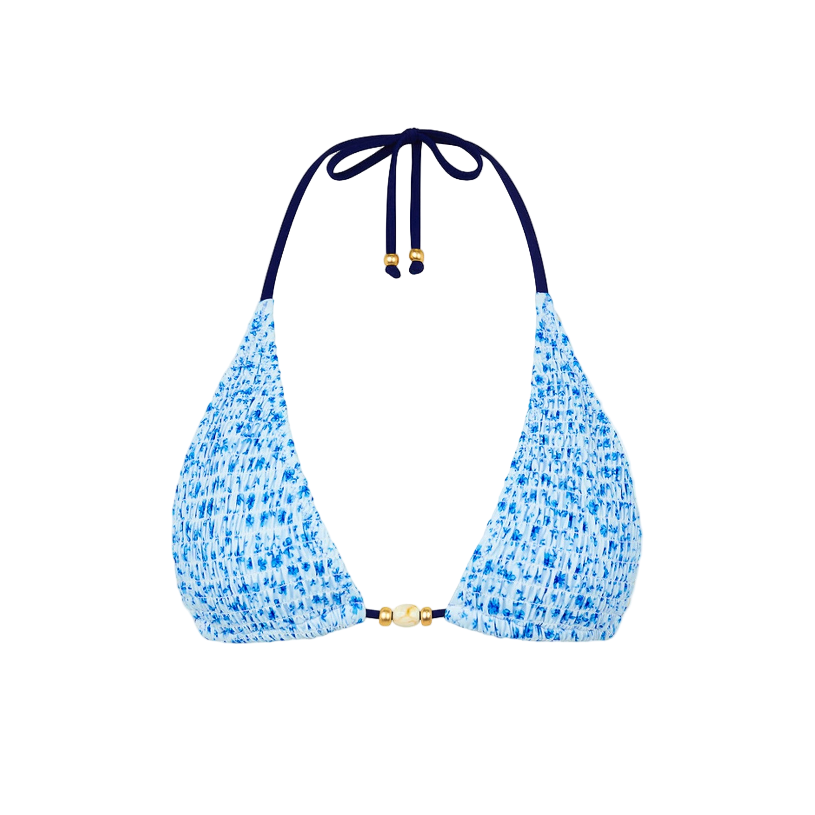 Kulani Kinis Shirred Triangle Bikini Top - Dream Flower – Sylvia's ...
