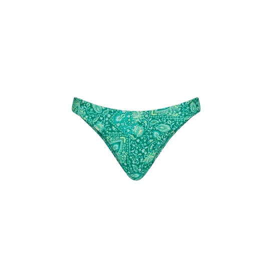 Kulani Kinis Minimal Full Coverage Bikini Bottom - Emerald Aura