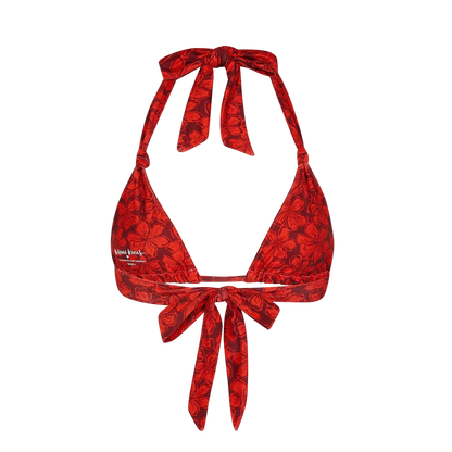 Kulani Kinis Soft Knot Halter Bikini Top - Sassy Sangria