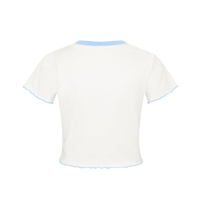 Kulani Kinis Lettuce Cropped Mini Tee - Blue Crush - FINAL SALE
