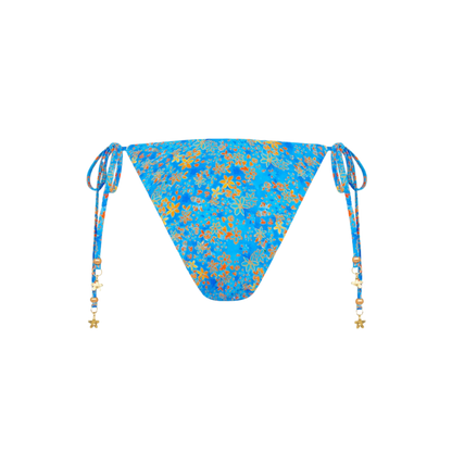 Kulani Kinis Trio Ring Cheeky Tie Bikini Bottom - Cream Soda