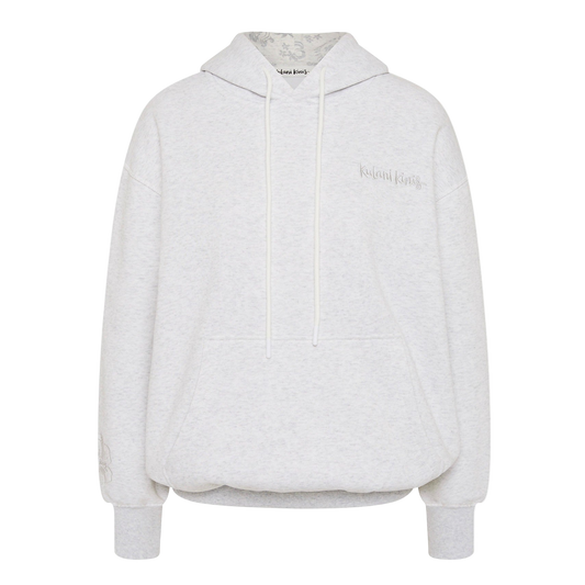 Kulani Kinis Embroidered Hoodie - Silver Stone