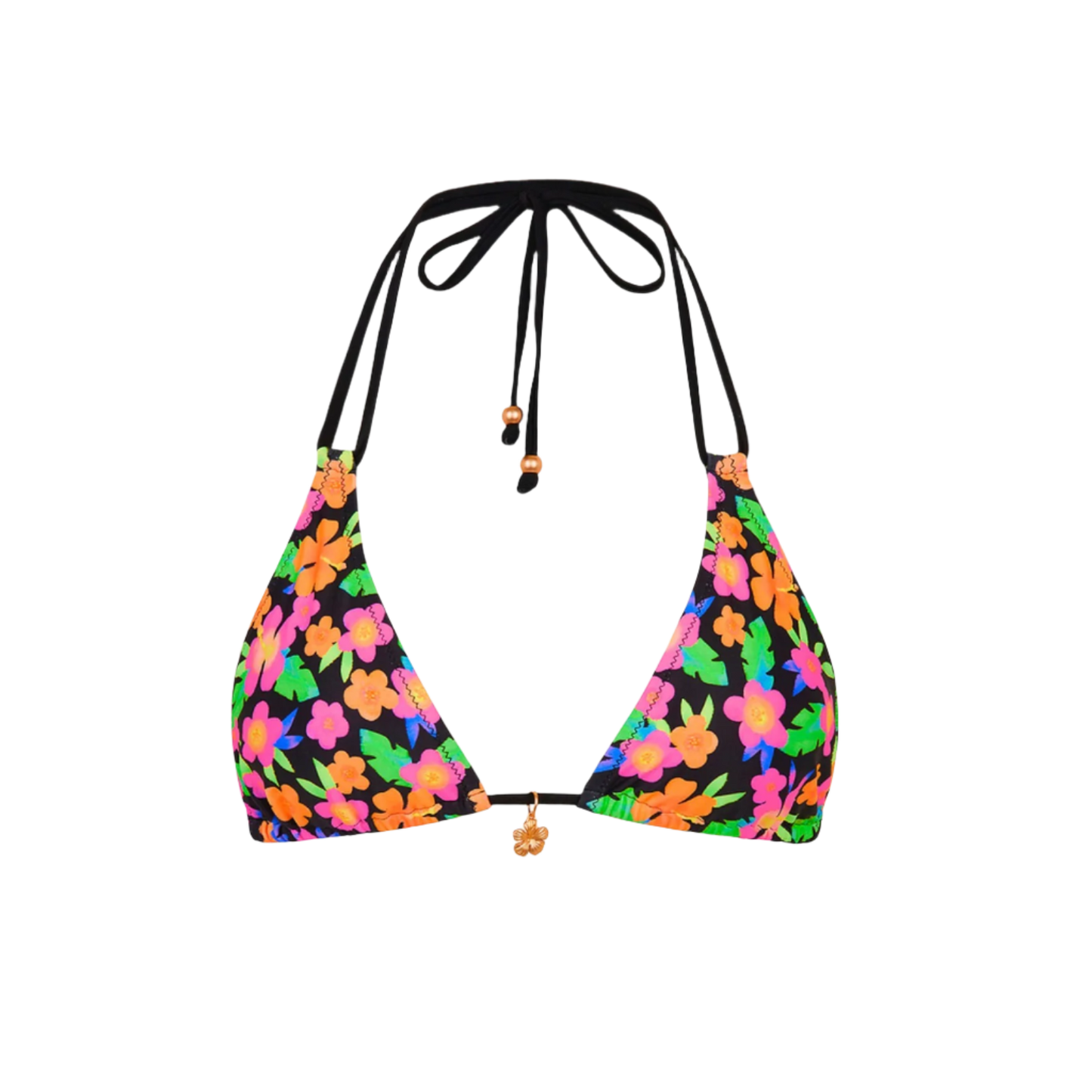 Kulani Kinis Simple Strap Halter Bikini Top - Midnight Glow