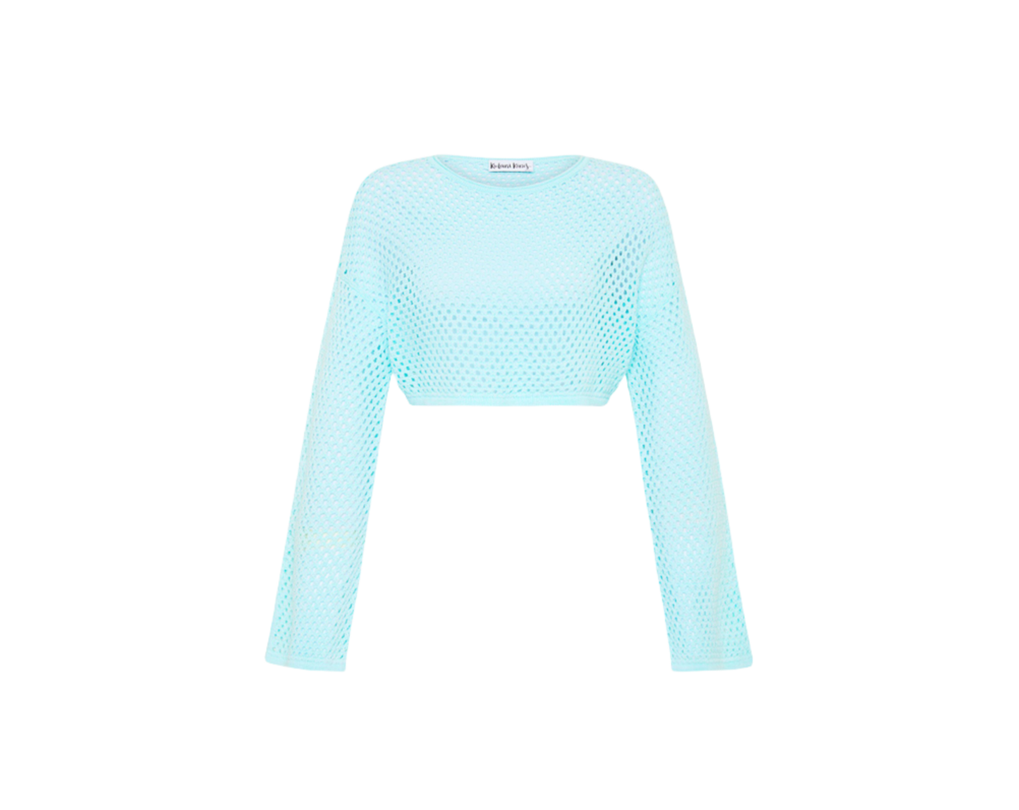 Kulani Kinis Crochet Long Sleeve Top - Cloud Blue