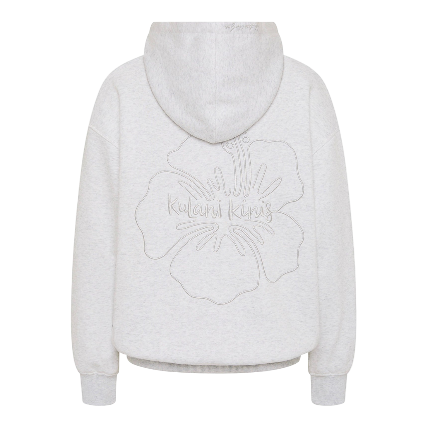 Kulani Kinis Embroidered Hoodie - Silver Stone