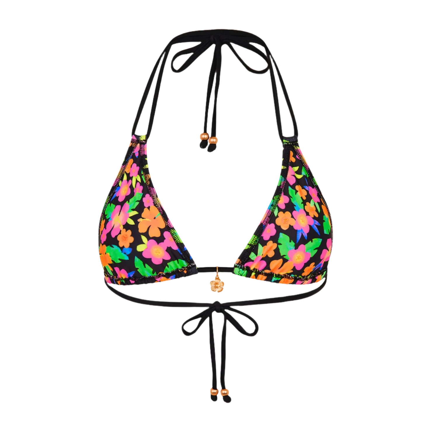 Kulani Kinis Simple Strap Halter Bikini Top - Midnight Glow