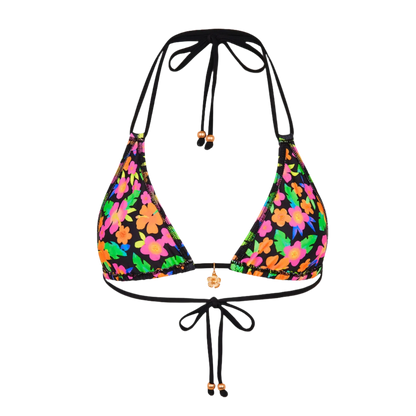 Kulani Kinis Simple Strap Halter Bikini Top - Midnight Glow - FINAL SALE