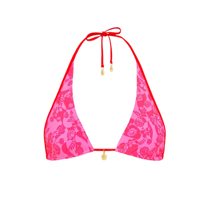 Kulani Kinis Bind Tie Halter Bikini Top - Hearts Collide - FINAL SALE
