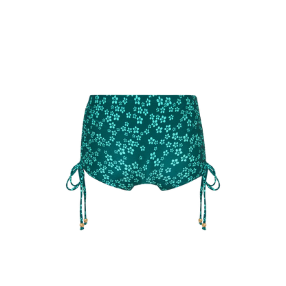 Kulani Kinis Ruched Tie Cheeky Swim Short - Moonkiss