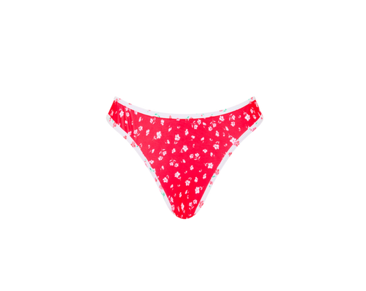 Kulani Kinis Modest Bind Full Coverage Bikini Bottom - Cherry Cove