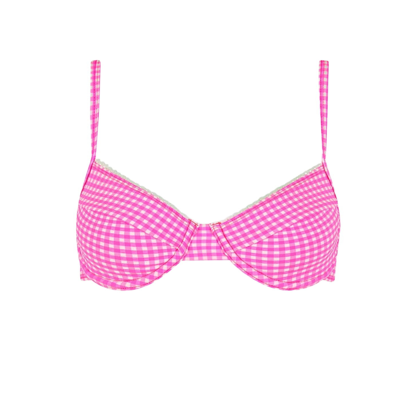 Kulani Kinis Ditzy Underwire Bra Bikini Top - Pink Diva